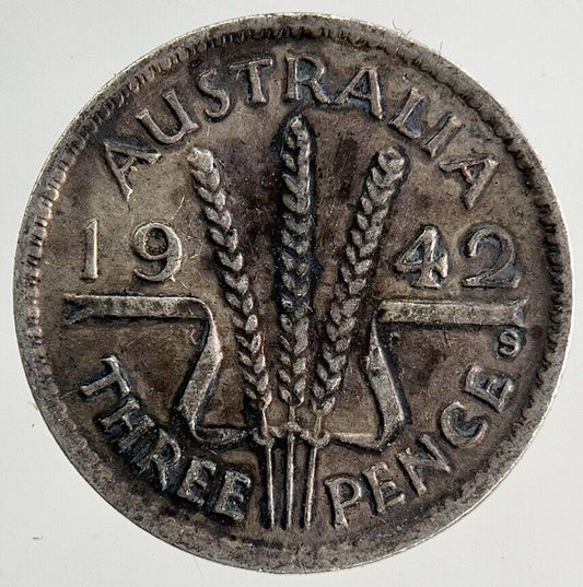 1942 - S Australia Threepence Silver Coin | Fine Collectable Grade