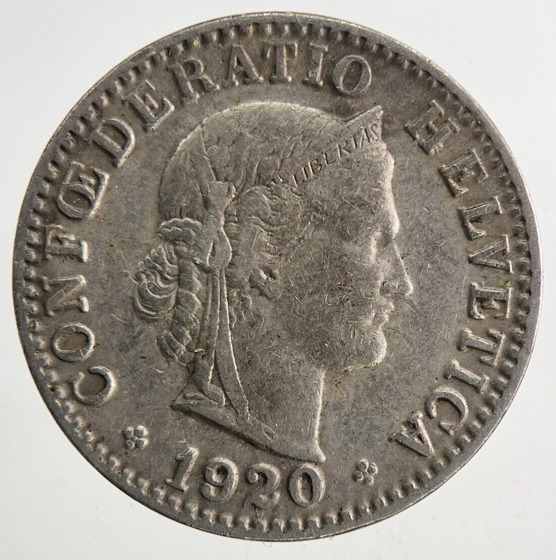1920 Switzerland Swiss 20 Rappen Coin | Fine Collectable Grade