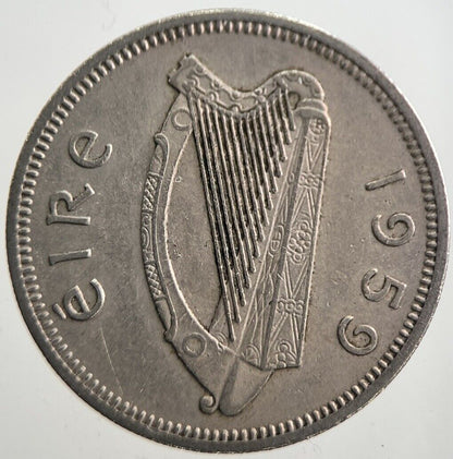1959 Irish Bull Shilling Coin | Very High Grade | a7794