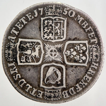 1750 George II Shilling Silver Coin | Collectable Grade | a5975