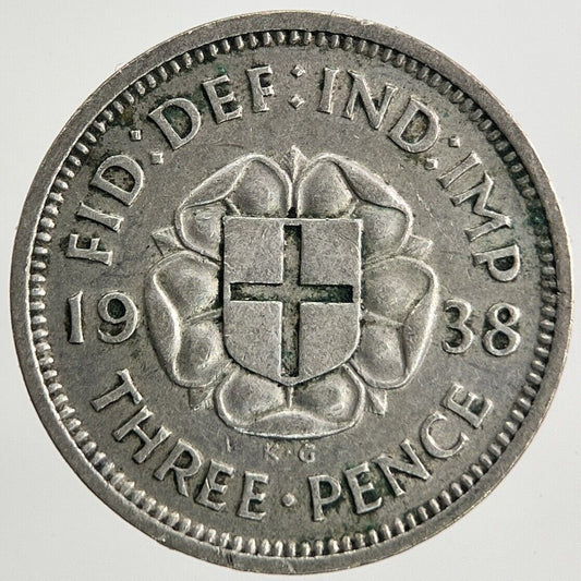 1938 George VI Threepence Silver Coin | Fine Collectable Grade
