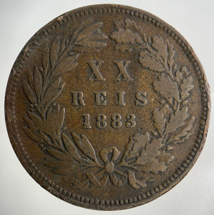 1883 Portugal XX 20 Reis Coin | Fine Collectable Grade
