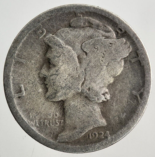 1924-S US USA Mercury One Dime Silver Coin | Collectable Grade