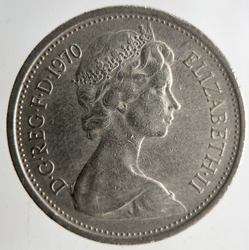 1970 Elizabeth II 5p Five 5 Pence Coin | Fine Collectable Grade