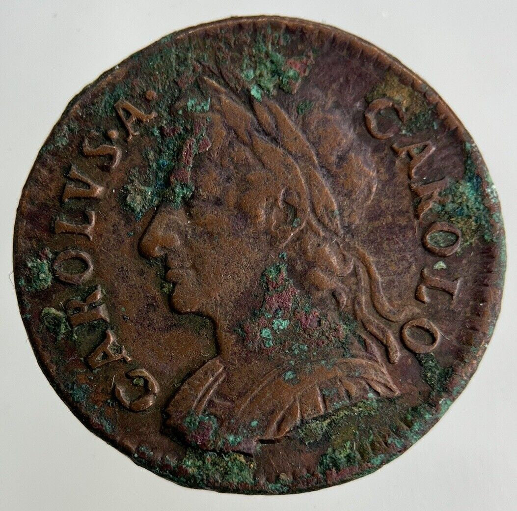 1674 Charles II 2nd Farthing Coin | Very High Grade