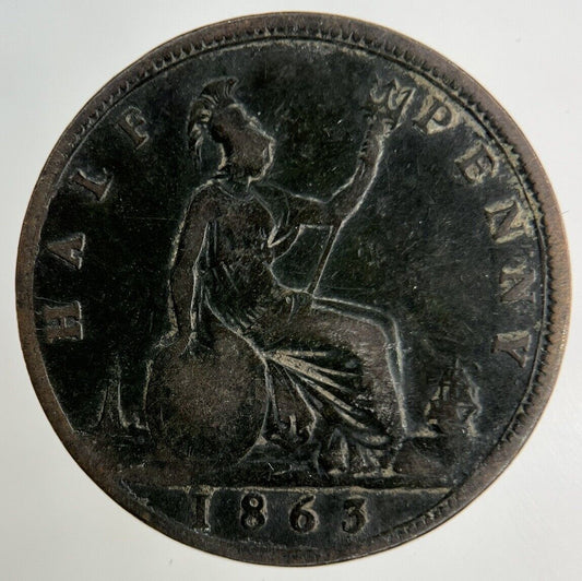 1863 Victoria Half-Penny Coin | Collectable Grade