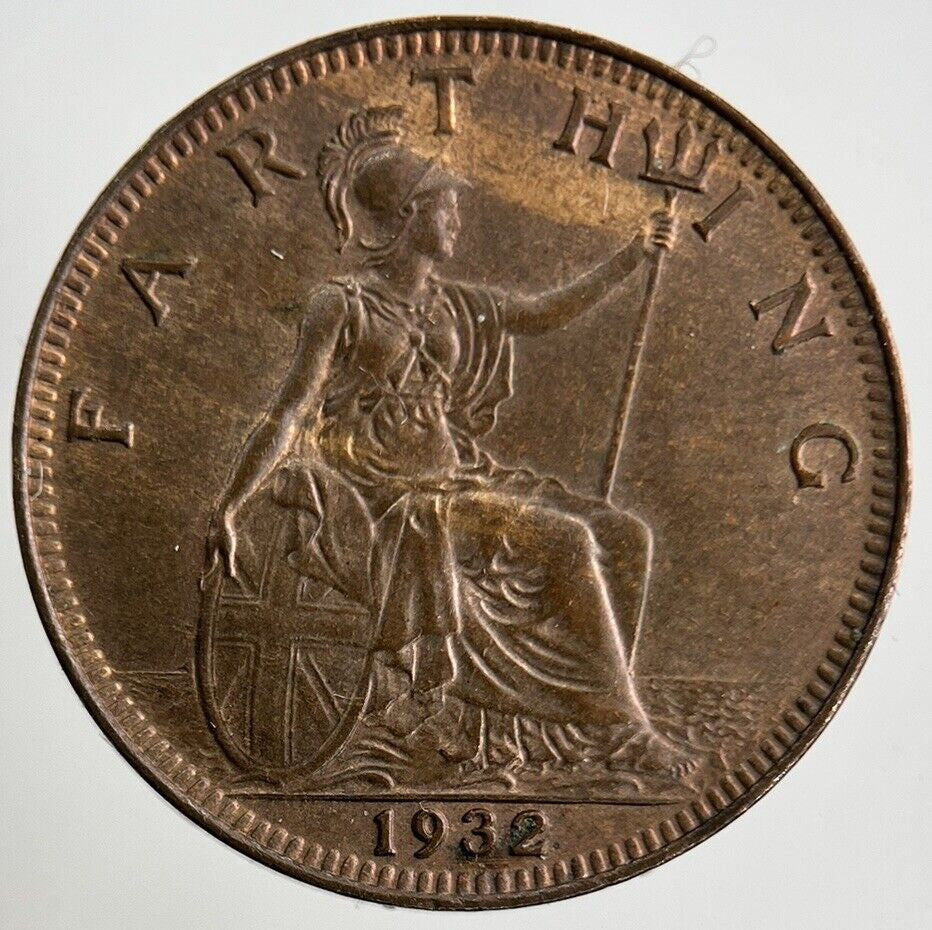 1932 George V Farthing Coin | UNC Uncirculated Grade