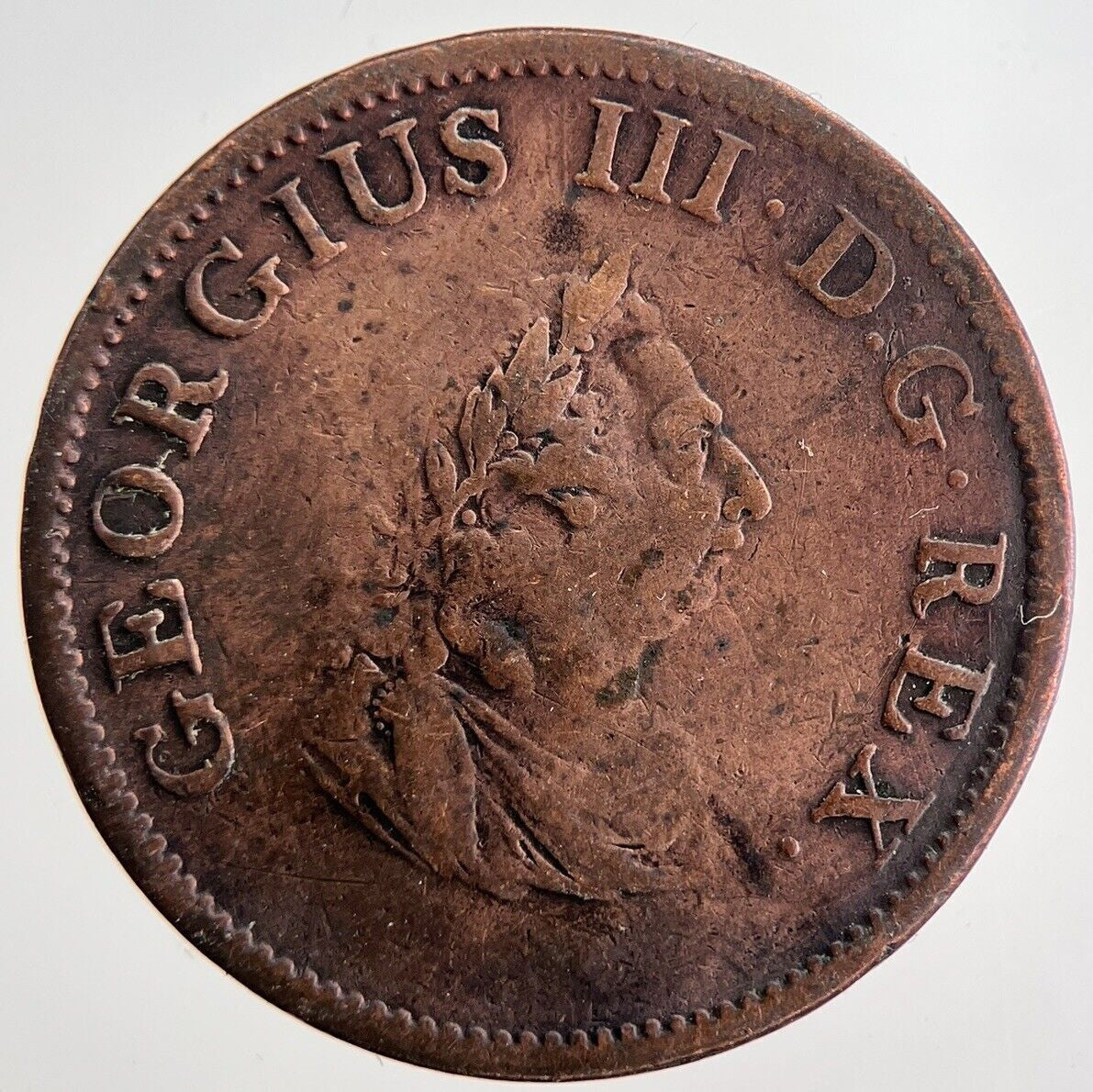 1805 Irish Hibernia Half - Penny Coin | Fine Collectable Grade | a6224