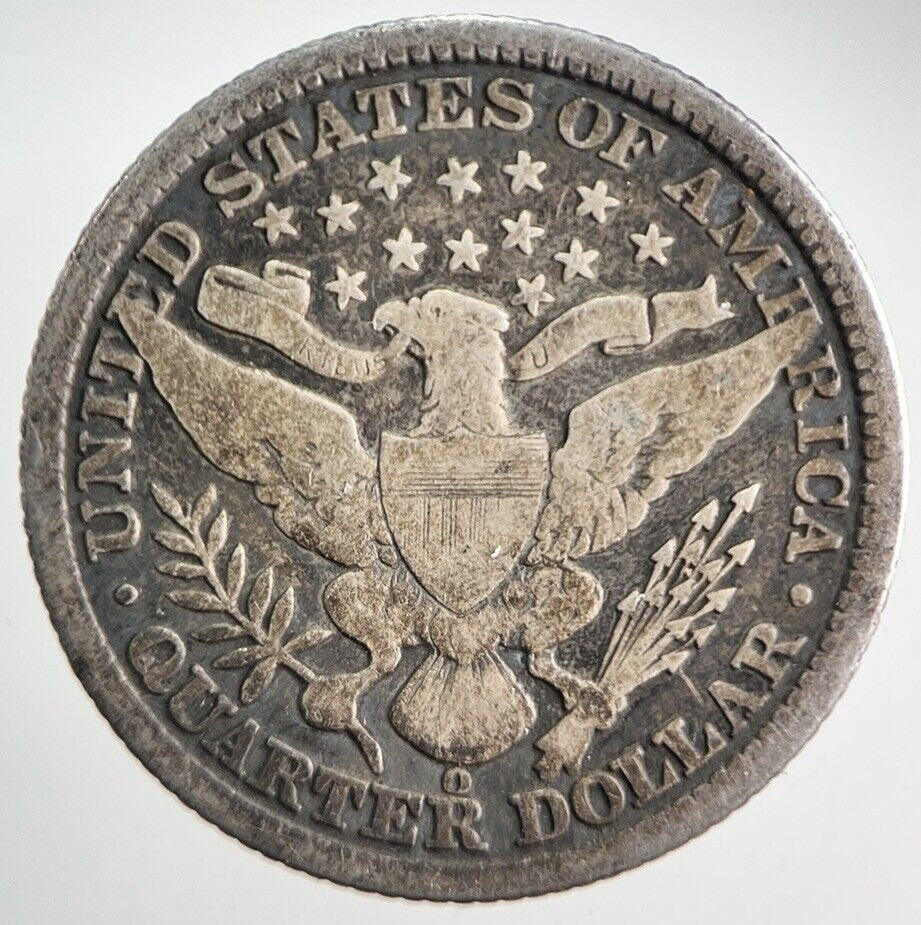 1892-D US USA Barber Quarter Dollar Silver Coin | Collectable Grade