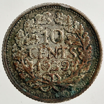 1939 Netherlands 10 Cents Silver Coin | Collectable Grade