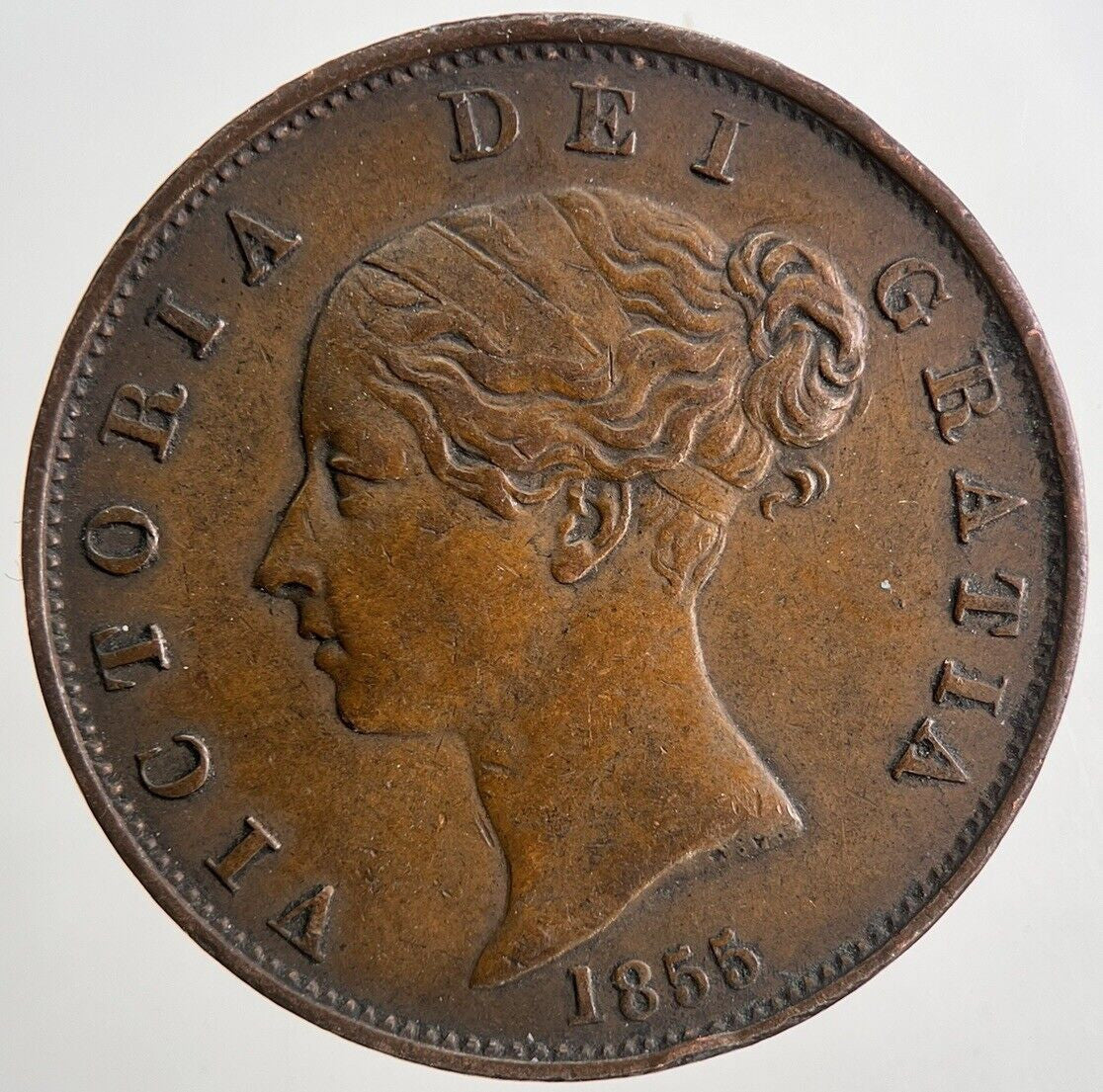 1855 Victoria Half-Penny Coin | Very High Grade | a9063