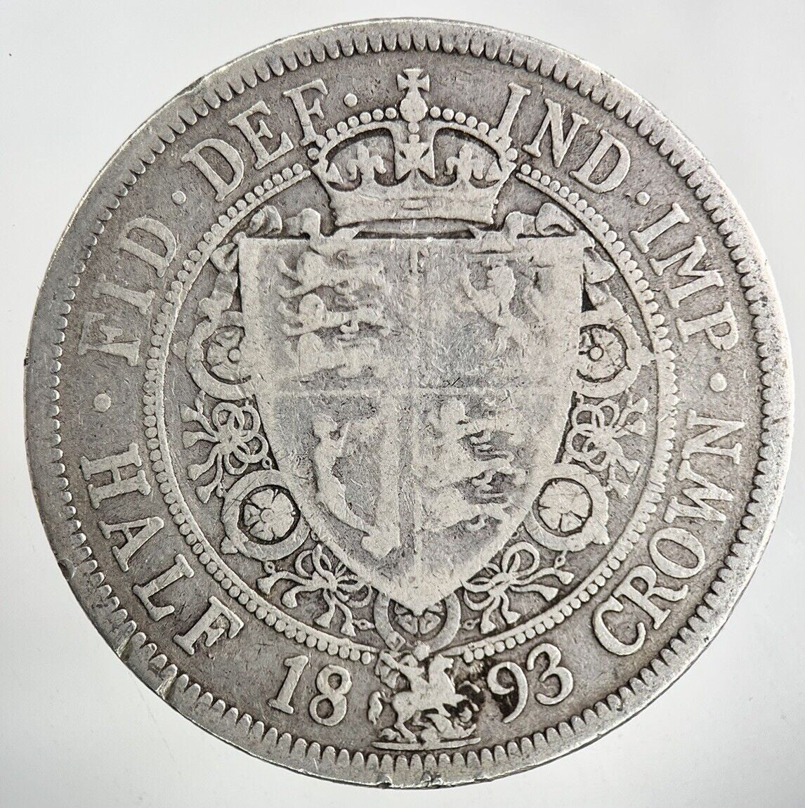 1893 Victoria Half - Crown Silver Coin | Collectable Grade