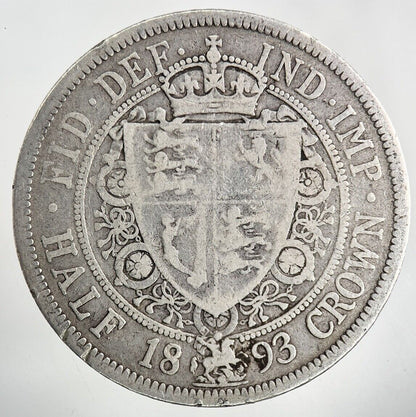 1893 Victoria Half - Crown Silver Coin | Collectable Grade