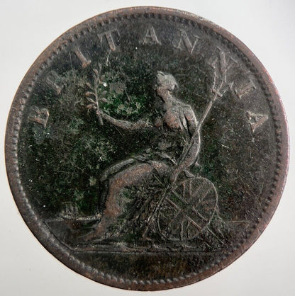 1807 George 3rd III Half - Penny British Coin | Fine Collectable Grade | a7529