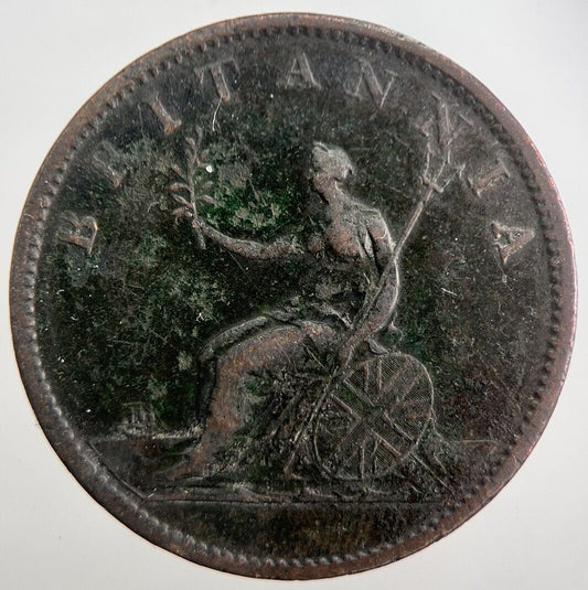 1807 George 3rd III Half - Penny British Coin | Fine Collectable Grade | a7529