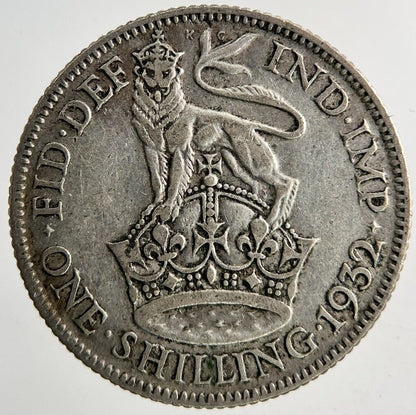 1932 George V Shilling Silver Coin | Fine Collectable Grade