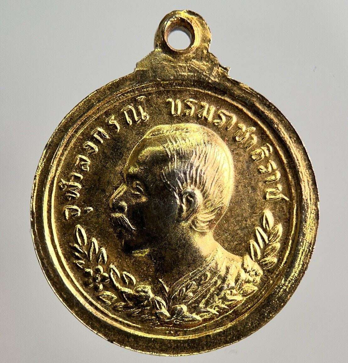 Thailand Thai Old Vintage Rama V Monk Necklace Charm Amulet | Height 2.4cm